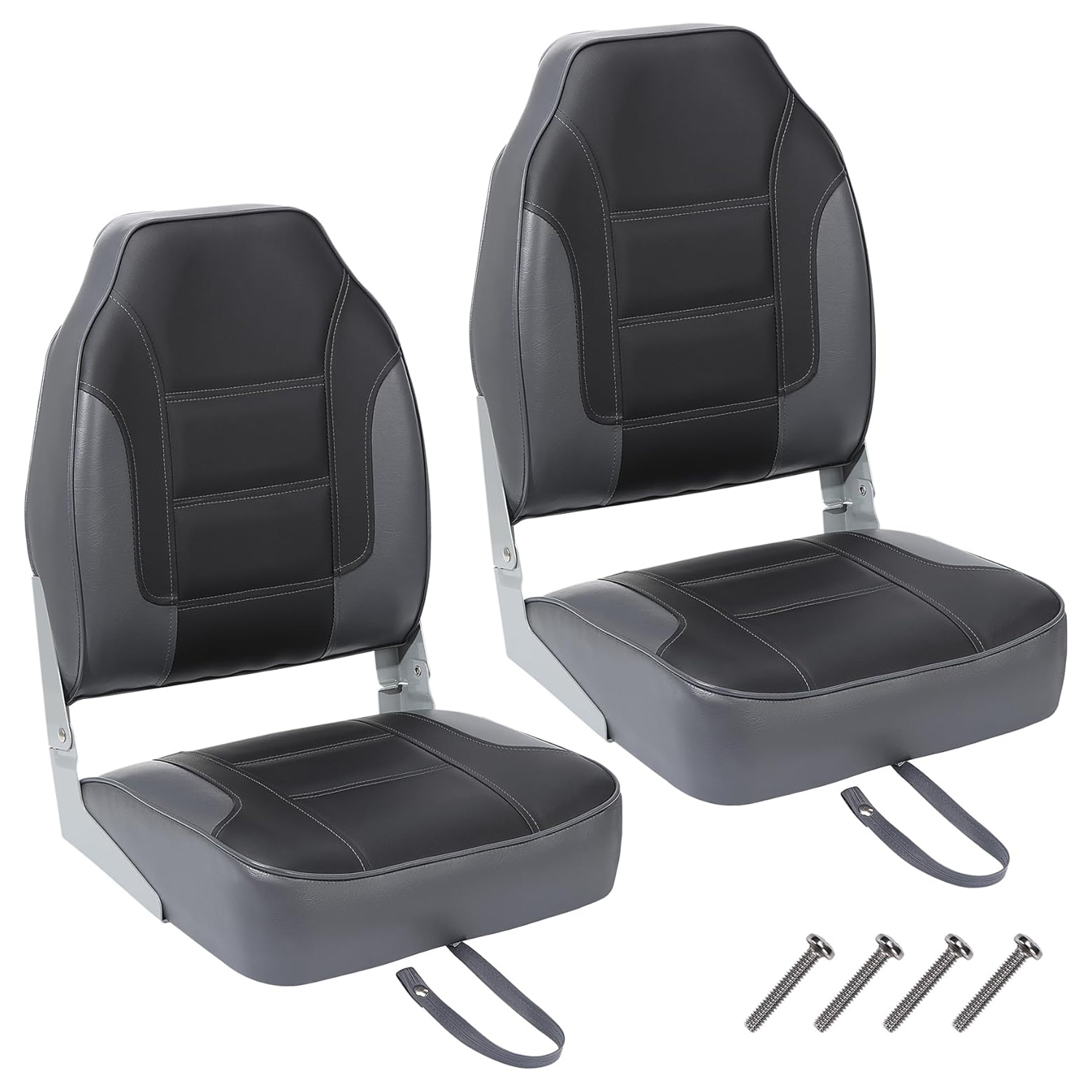 Fishing Boat Seat - 2팩 접이식 보트 시트, 하이백 낚시