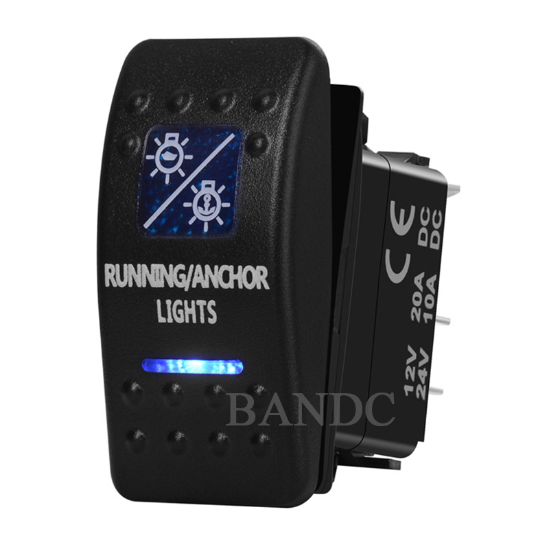 Fishing Boat Navigation Light - 블루 LED 러닝/앵커 라이트 로커 스위치,