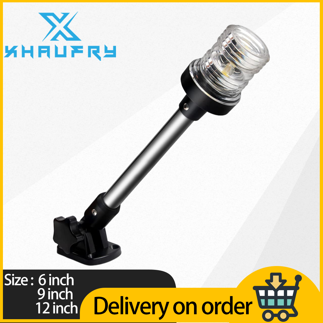 Fishing Boat Navigation Light - 360도 회전 가능한 흰색 LED 접이식
