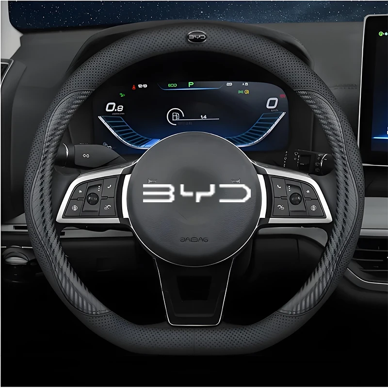 Fishing Boat Steering Wheel - 38cm D형 가죽 자동차 핸들 커버,