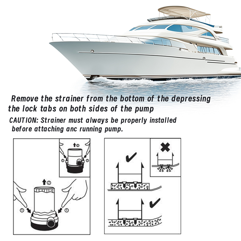 Fishing Boat Bilge Pump - 2000GPH 해양 물 빌지 펌프 잠수정