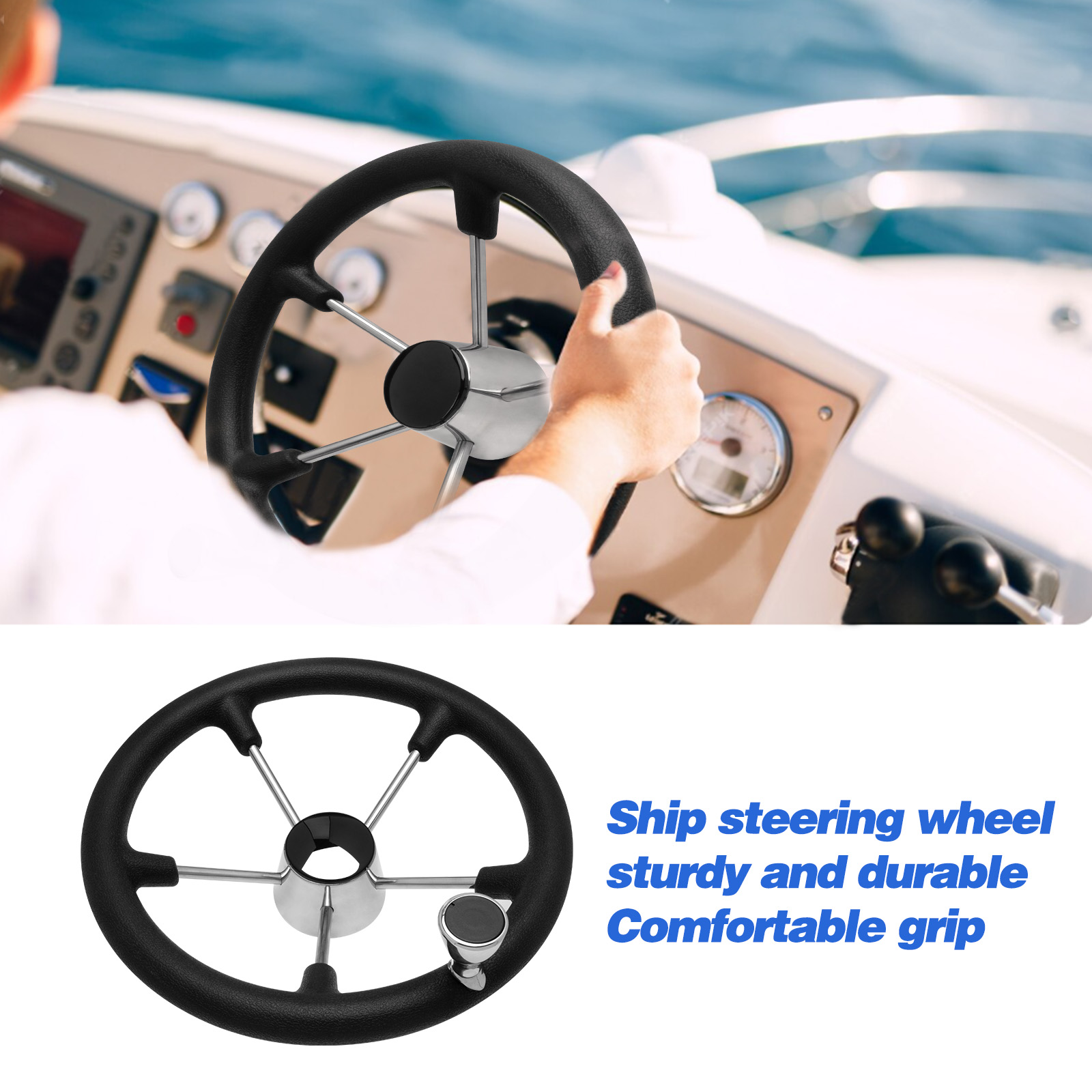 13.5인치 5스포크 스테인리스 스틸 보트 스티어링 휠 - Fishing Boat Steering Wheel 리뷰 및 가격