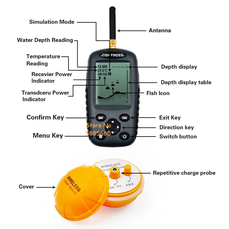 스마트 휴대용 50M 수심 소나 어군탐지기 200M 무 - Fishing Boat Depth Finder 리뷰 및 가격