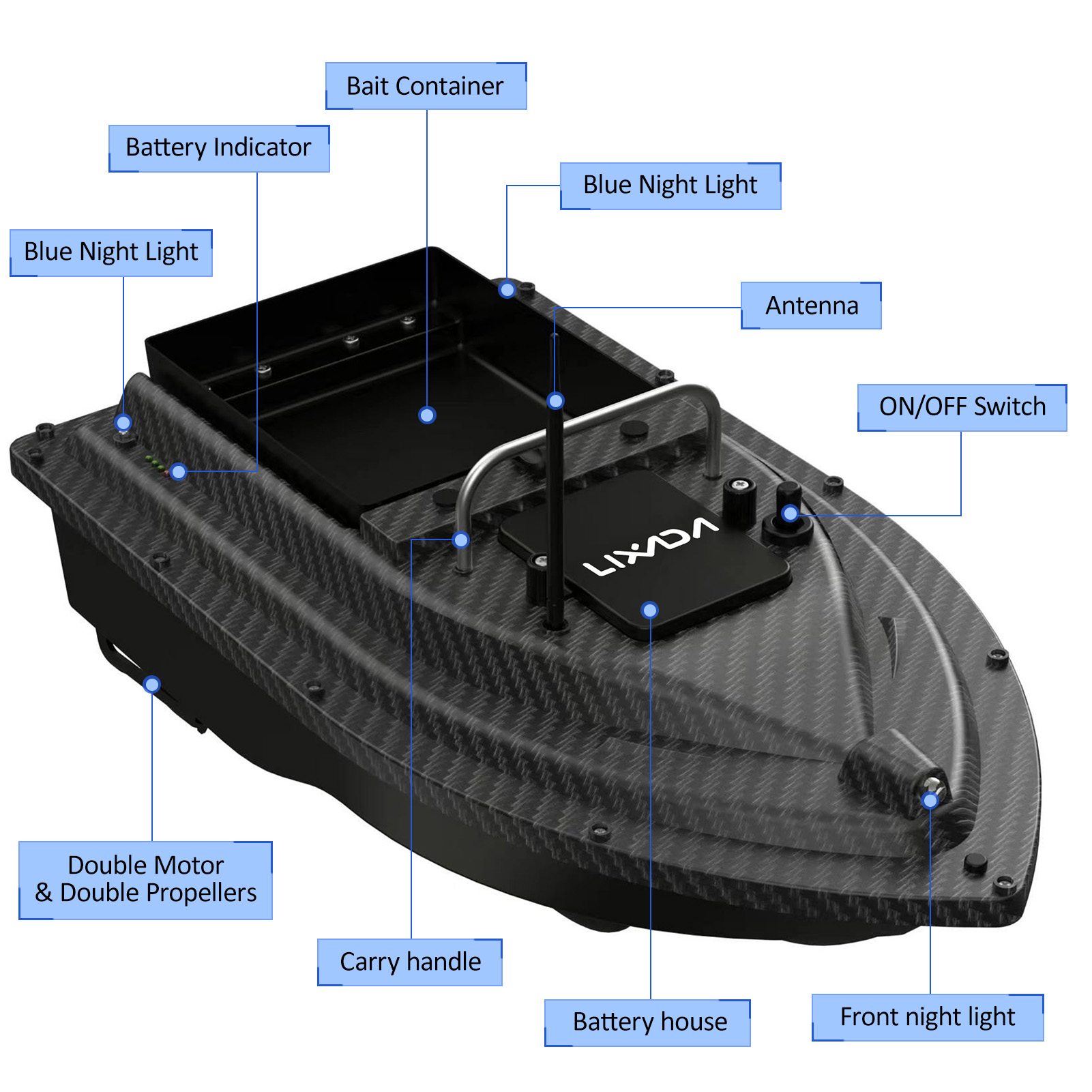 낚시 미끼 보트 GPS 낚시 미끼 보트 대형 미끼 용기 - Fishing Boat Gps 리뷰 및 가격