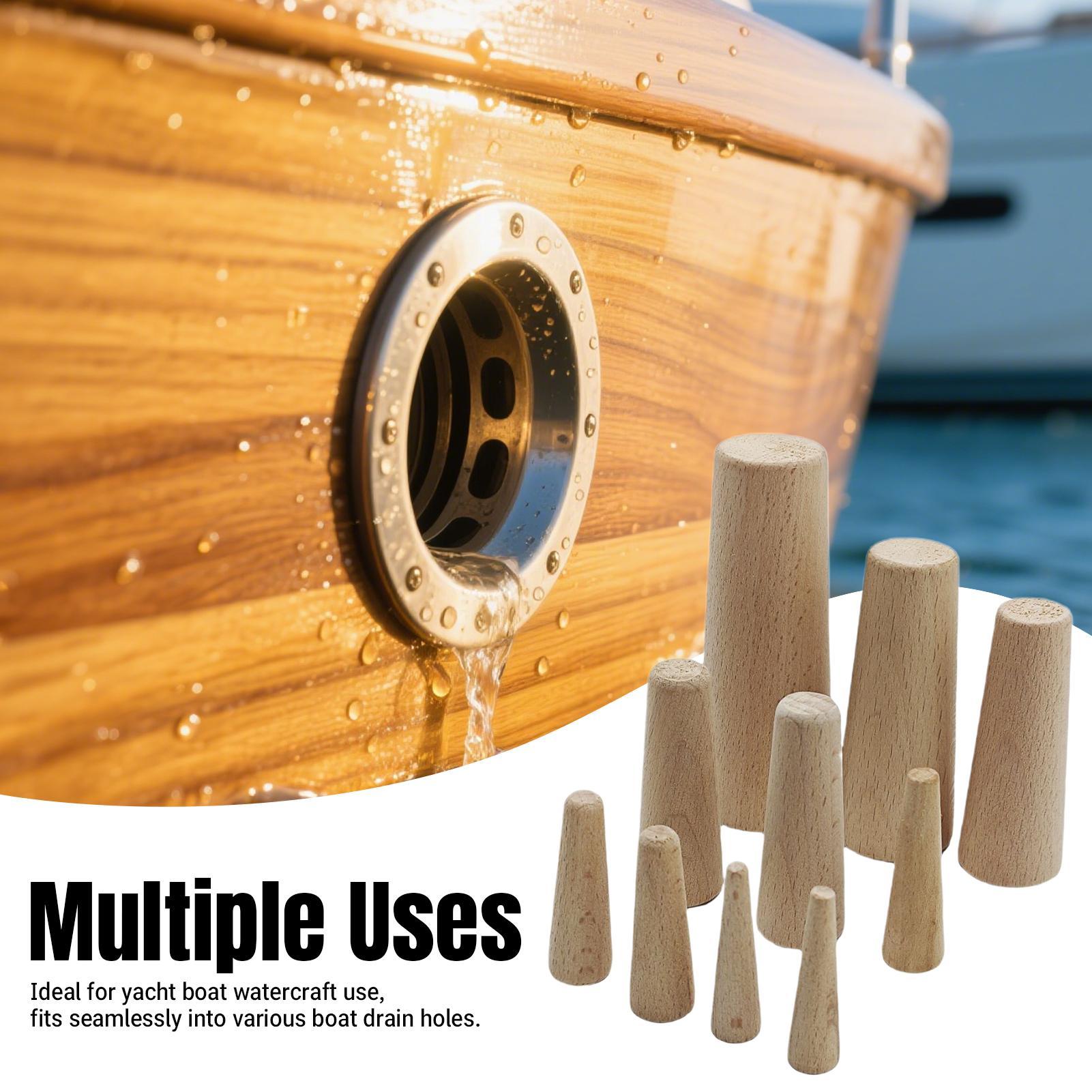 보트용 배수 플러그, 나무 휴대용 콘형 스토퍼 10개, - Fishing Boat Bilge Pump 리뷰 및 가격