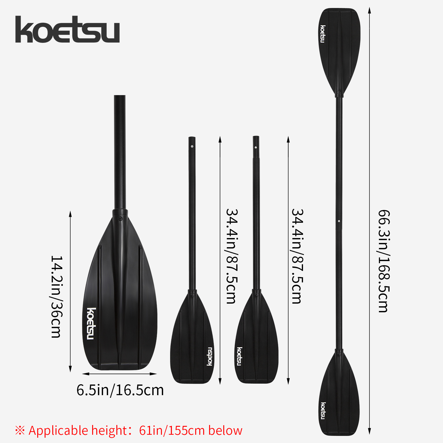 KOETSU 알루미늄 합금 양방향 카약 패들 - 카누, - Fishing Boat Paddle 리뷰 및 가격