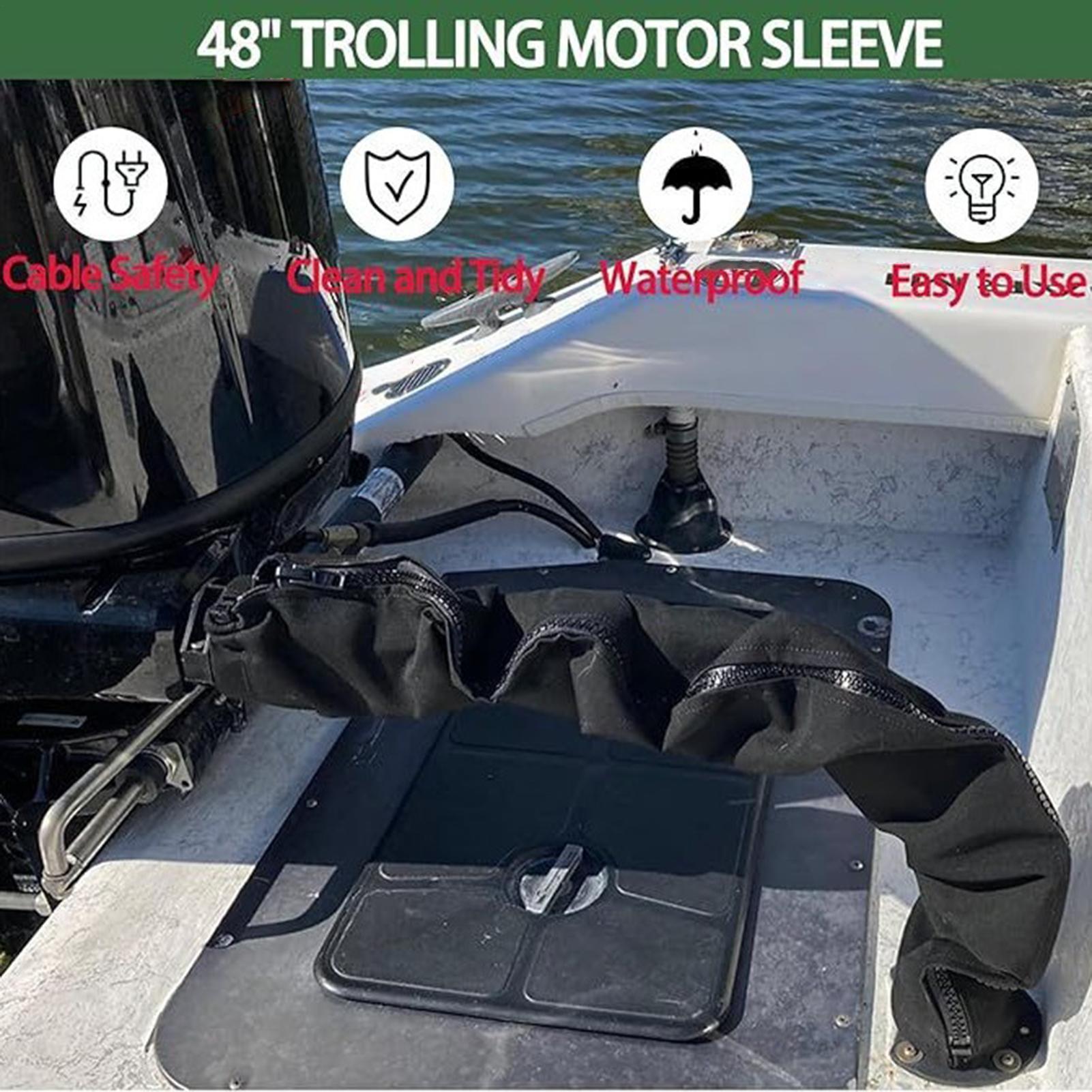 아웃보드 리깅 슬리브 48인치 지퍼형 와이어 랩 블랙  - Fishing Boat Trolling Motor 리뷰 및 가격