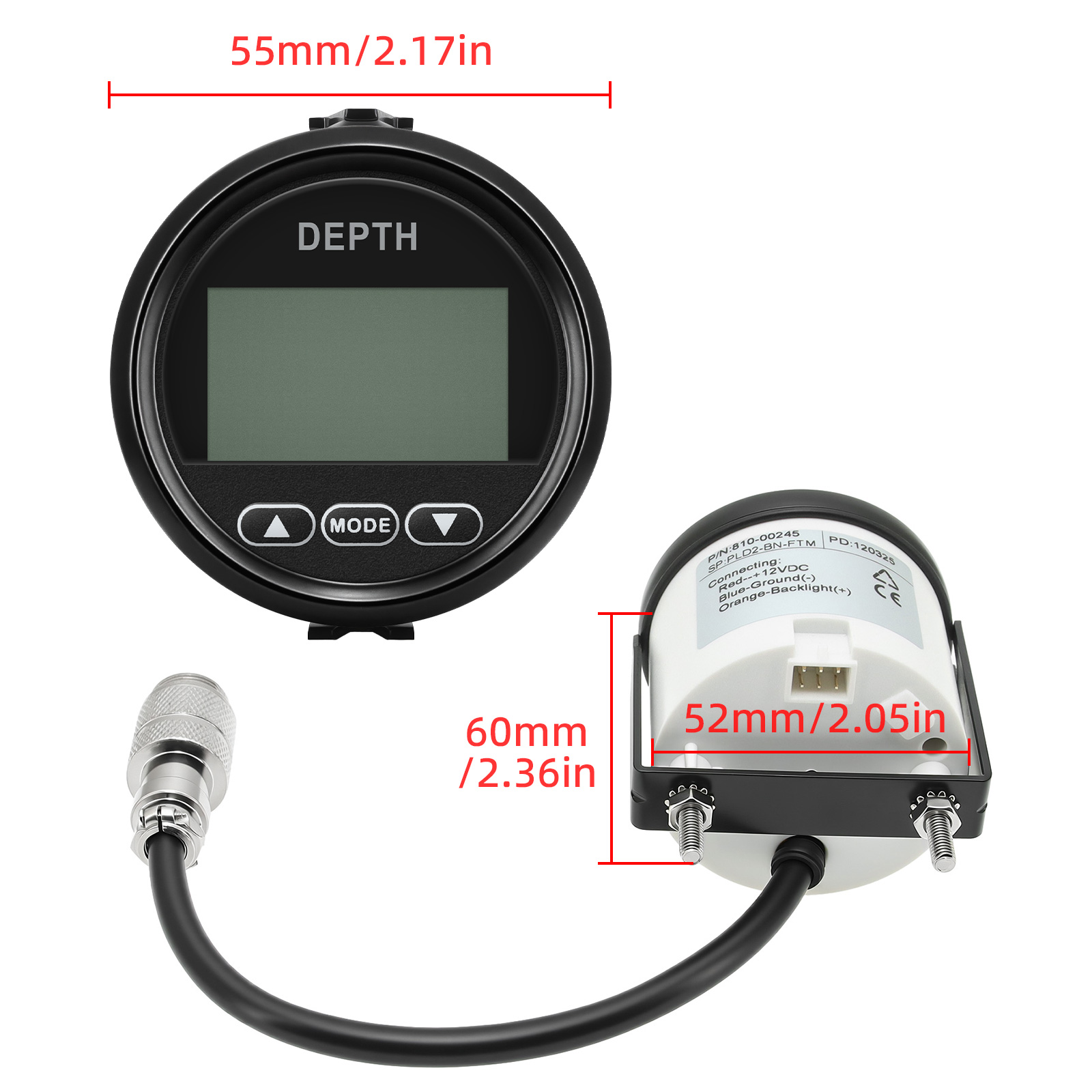 신형 깊이 측정기 52mm/2인치 해양 깊이 게이지 범 - Fishing Boat Gps 리뷰 및 가격