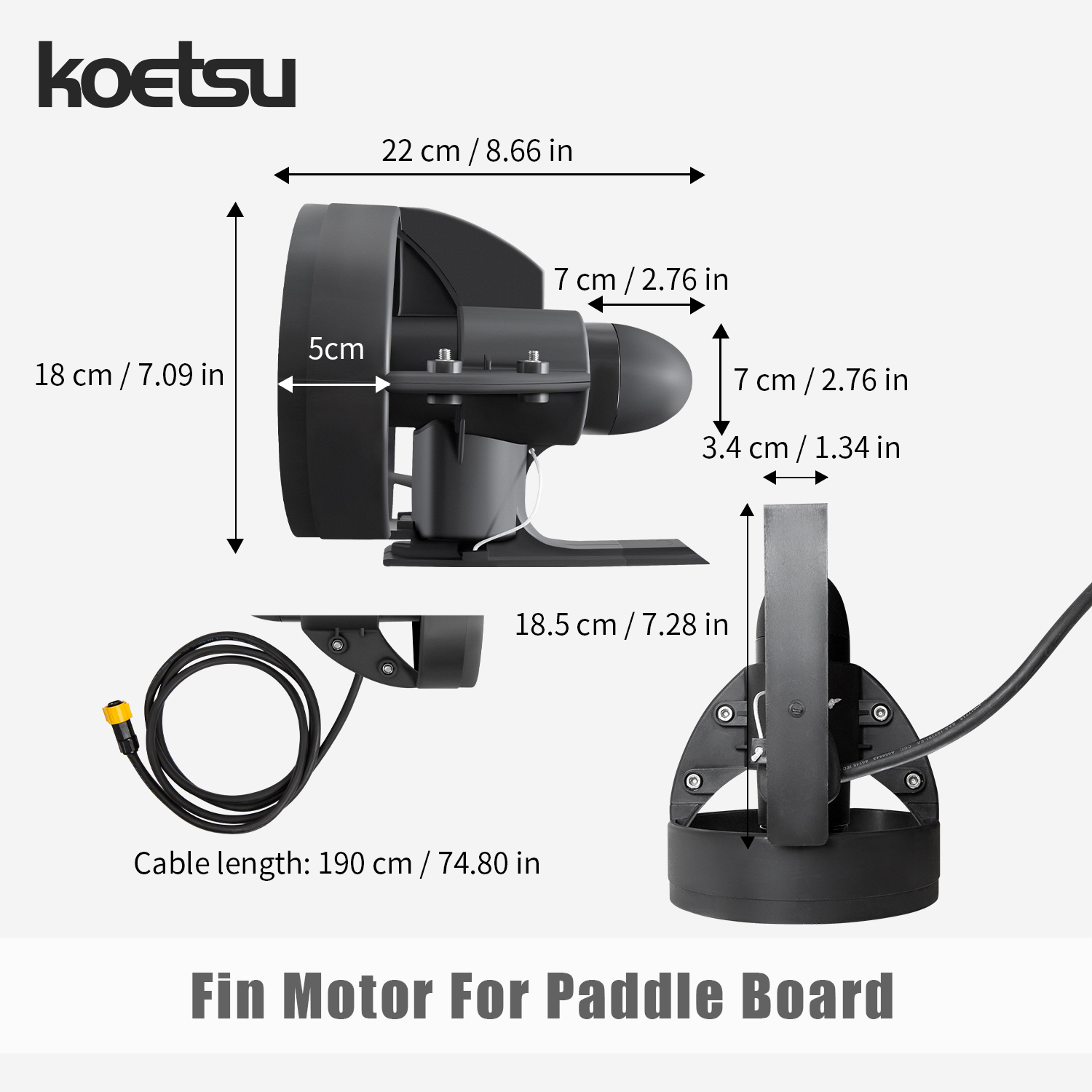 코에츠 패들보드 수중 추진장치, 모터, 컴팩트하고 가벼 - Fishing Boat Trolling Motor 리뷰 및 가격