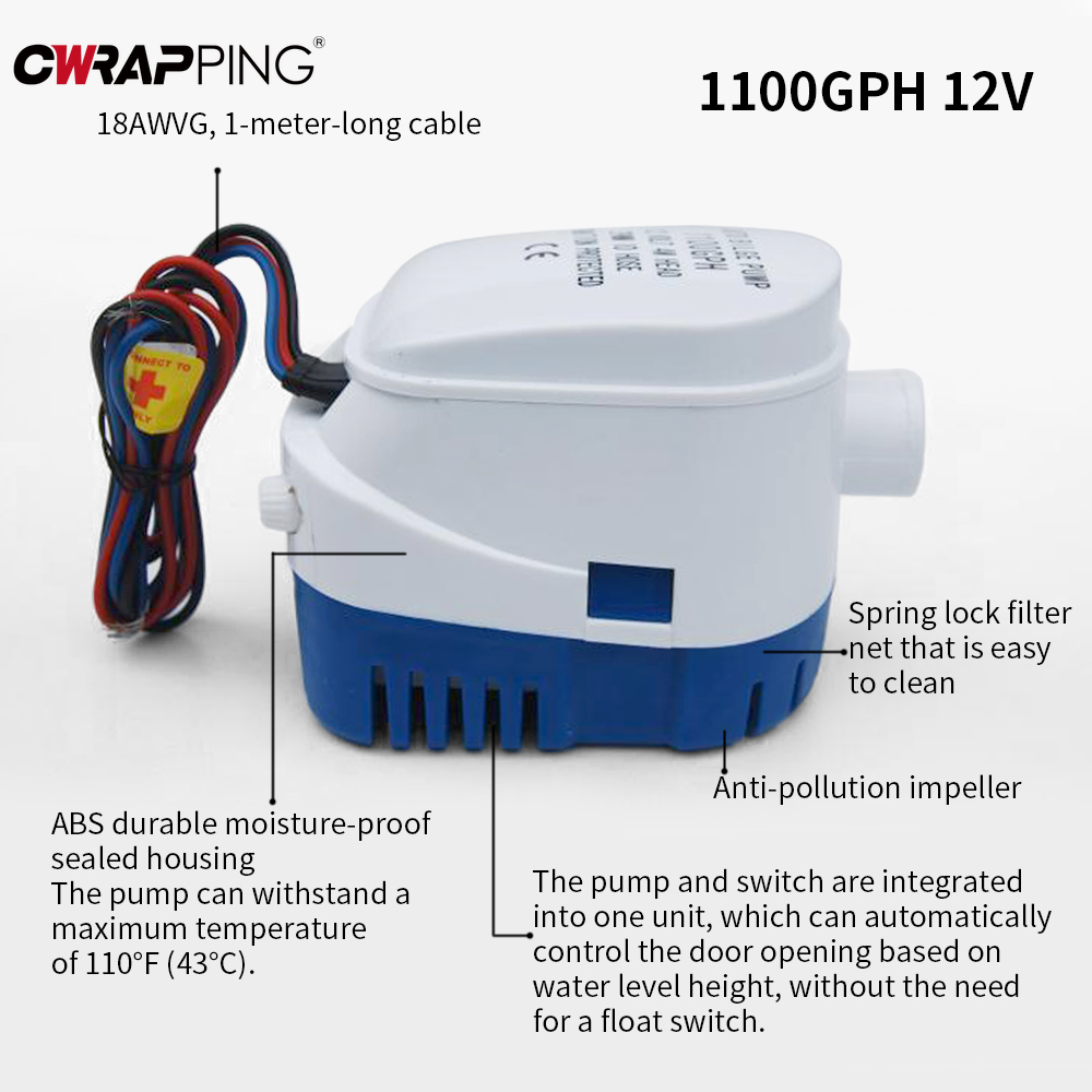 보트 액세서리용 자동차 RV 빌지 펌프 1100GPH  - Fishing Boat Bilge Pump 리뷰 및 가격