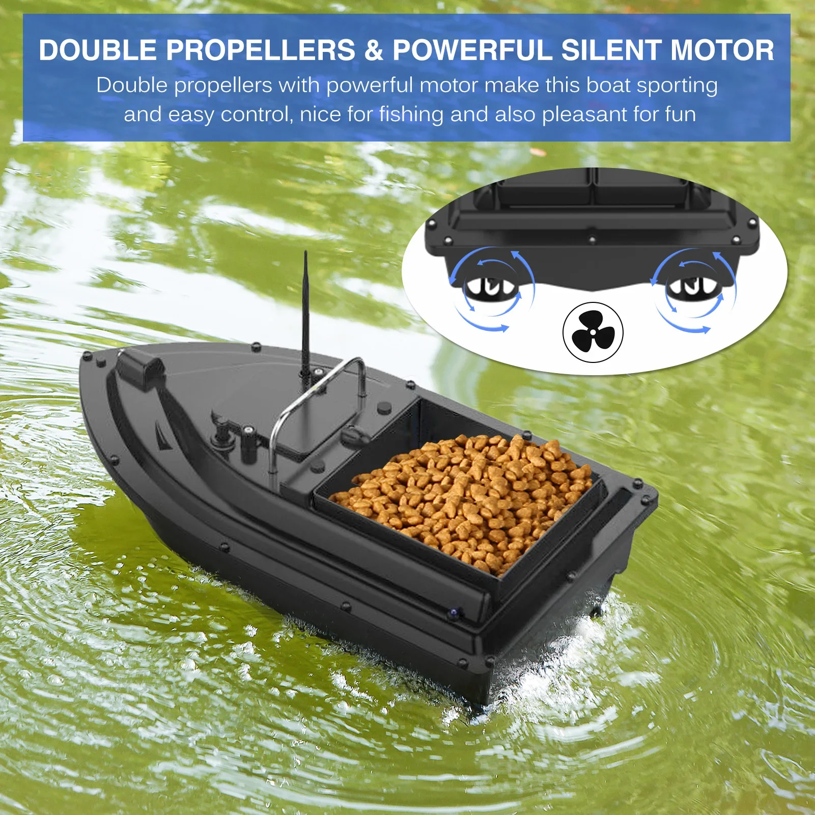 D16E GPS 12000mAh 대용량 미끼통 자동 낚 - Fishing Boat Gps 리뷰 및 가격