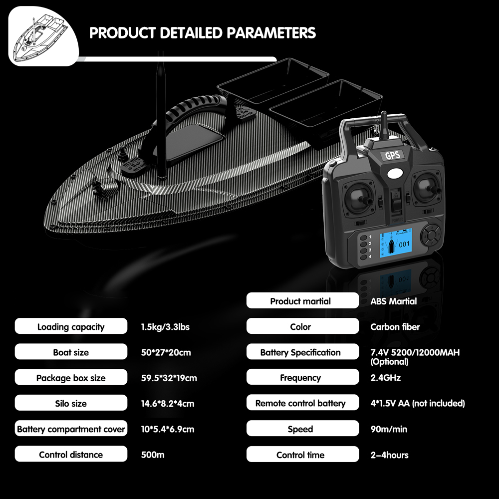 RC 미끼 보트, V070, 12000mAh, 5200 - Fishing Boat Gps 리뷰 및 가격