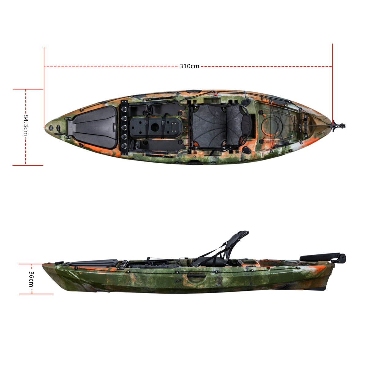 일류 싱글 낚시 카약 플라스틱 보트 낚시, 카누 카약  - Fishing Boat Seat 리뷰 및 가격