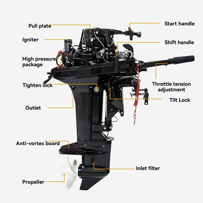 2행정 25마력 326cc 선외 보트 엔진 해양용 숏  - Fishing Boat Outboard Motor 리뷰 및 가격