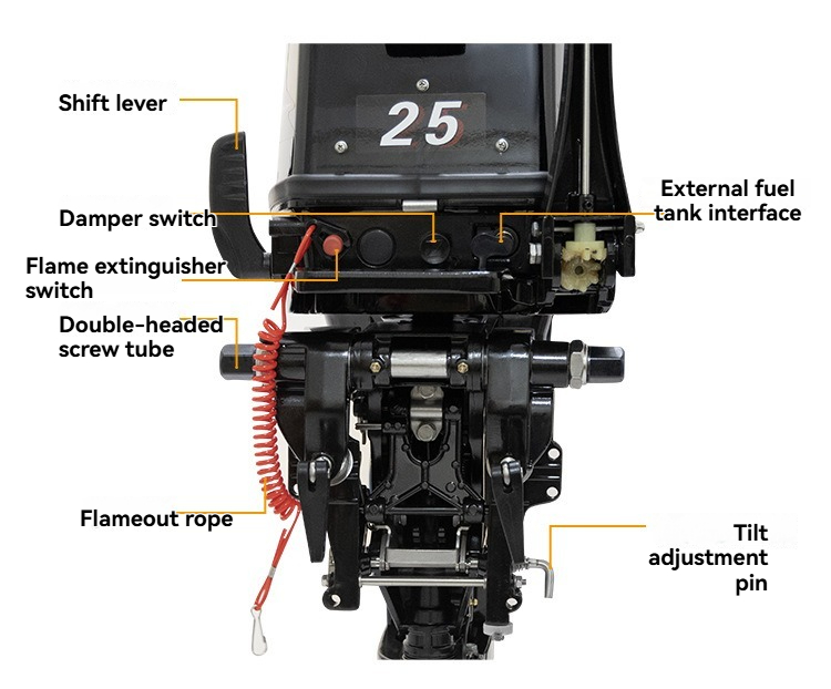 2행정 25마력 326cc 선외 보트 엔진 해양용 숏  - Fishing Boat Outboard Motor 리뷰 및 가격