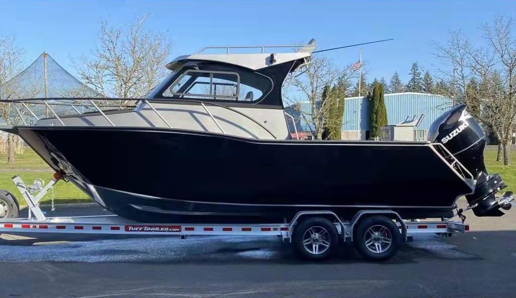 알루미늄 고급 캐빈 크루저 보트 25피트 딥 V형 선체 - Fishing Boat Outboard Motor 리뷰 및 가격